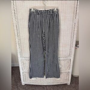 American Eagle Outfitters Black and White Gingham Wide Leg Pants